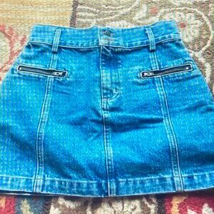 Carmar Denim Mini Skirt with Zipper Details